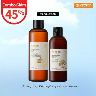 Combo Nước Tẩy Trang Bí Đao Cocoon Winter Melon Micellar Water 500ml & Gel Rửa Mặt Bí Đao Cocoon Winter Melon Cleanser 3
