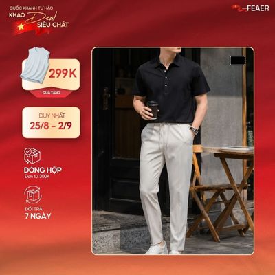 [GIÁ CỰC TỐT]  Quần Lụa Băng Slim Fit Élastique co giãn, vải Cool-Extra mát thoáng khí, nhanh khô, lưng chun