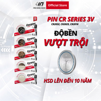 Vỉ 5 Viên Pin CR2032 / CR2025 / CR2016 ENERGIZER 3V Hàng chính hãng