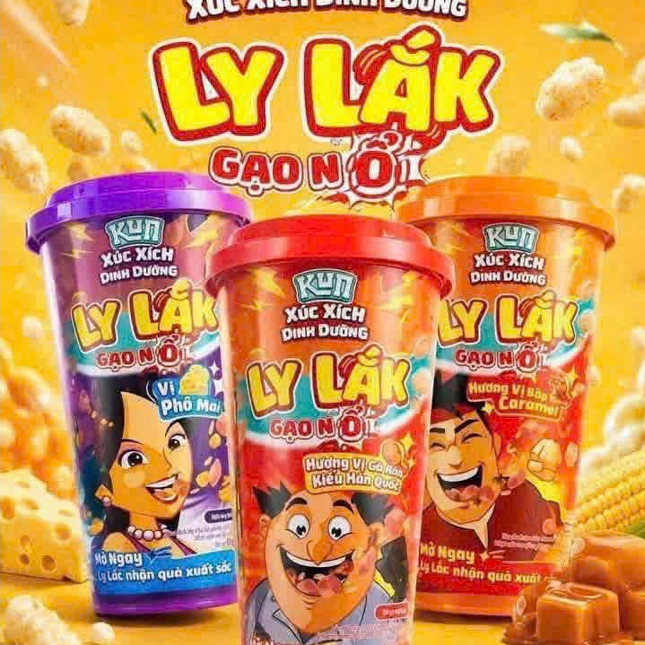 [DATE ĐẦU THÁNG 10.2026] Xúc xích dinh dưỡng gạo nổ Kun ly lắk hương vị bắp rang caramel (Combo 6 và