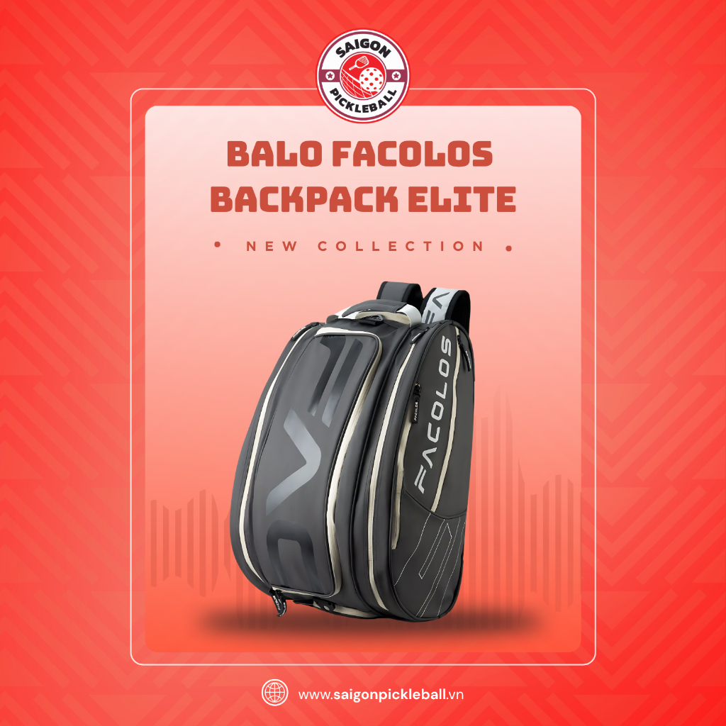 Balo Pickleball Facolos Backpack Elite Hiện Đại, Chất Liệu Cao Cấp Vượt Trội