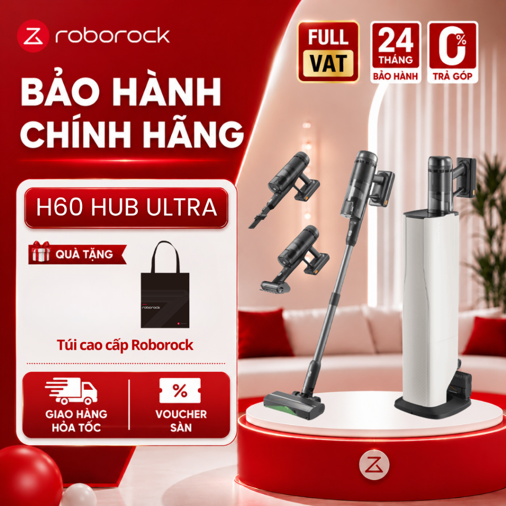 Roborock H60 Hub Ultra - Máy hút bụi lau nhà Roborock  - Bản Quốc Tế