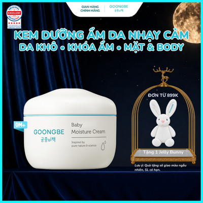 Kem Dưỡng Ẩm 100h Goongbe Baby Moisture Cream Cho Bé Sơ Sinh An Toàn Cho Làn Da Nhạy Cảm 180ml