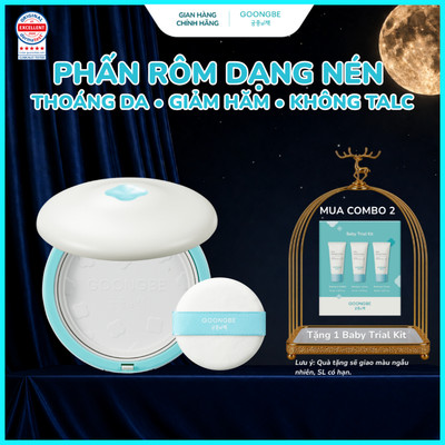 Phấn Rôm Dạng Nén GOONGBE Chiết Xuất Bột Ngô Không Chứa TALC Baby Soothing Powder 25g