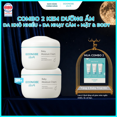 [DEAL TIẾT KIỆM] Combo 2 Kem Dưỡng Ẩm Cho Bé Sơ Sinh Goongbe Primmune Moisture Cream 180ml