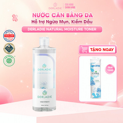 Nước Cân Bằng Da Ngừa Mụn, Kiềm Dầu Derladie Natural Moisture Toner