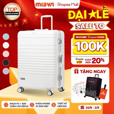 [SIÊU PHẨM] Vali Khoá Khung MIAvn Larita HILARY - Size 20/24/28, Nhựa PC/ABS Cao Cấp, Khoá Khung Bảo Mật Tuyệt Đối