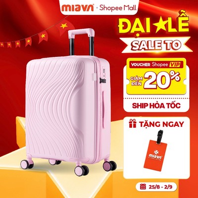 Vali Kéo MIAvn Larita LENA - Size 20/24/28, Nhựa PP Dẻo Bền Bỉ, Hạn Chế Bể Vỡ, Khoá TSA, Bảo Hành Trọn Đời
