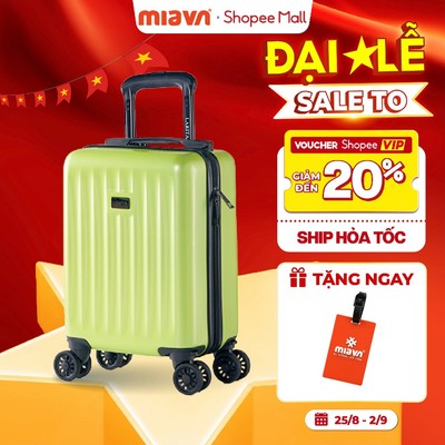 Vali Kéo Mini MIAvn Larita LANCA - Size 16 Inch, Nhựa ABS Cứng Cáp, Bánh Xe Đôi Tháo Rời, Khoá Kéo