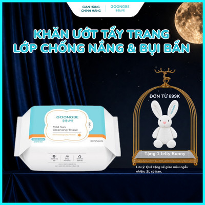 Khăn Ướt Tẩy Trang Lớp Chống Nắng Cho Bé GOONGBE Mild Sun Cleansing Tissue