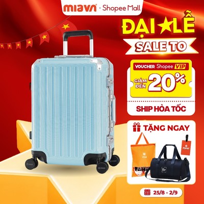 Vali Khoá Khung MIAvn Du Lịch Pisani URI - Size 20/24/28 Inch, Nhựa PC Cao Cấp, Bền Bỉ Chống Bể, Số TSA Bảo Mật Cao