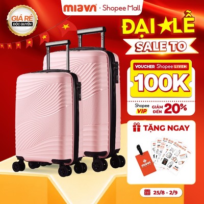 [COMBO GIÁ TỐT] 2 Vali Kéo MIAvn Larita ZENI - Size 19/24 Inch, Nhựa PP Bền Bỉ, Hạn Chế Bể Vỡ, Khoá Số An Toàn