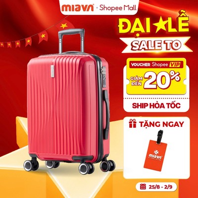 Vali Kéo MIAvn Larita YUNO - Size 20/24, Nhựa PP Đàn Hồi Hạn Chế Bể Vỡ, Khoá Số, Bảo Hành Trọn Đời