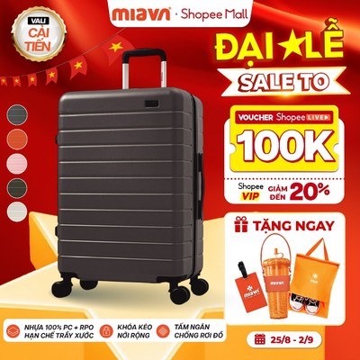 Vali Kéo MIAvn Pisani CLASSIC FZA01 - Size 20/24/28 Inch, Nhựa PC+RPO Cao Cấp, Có Thể Nới Rộng, Khoá TSA