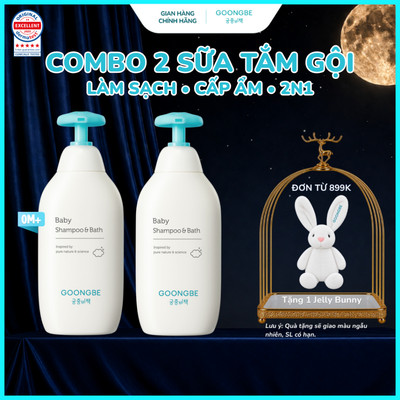 [DEAL SỐC] Combo 2 Sữa Tắm Gội GOONGBE Baby Shmapoo & Bath Cho Bé Sơ Sinh 350mlx2