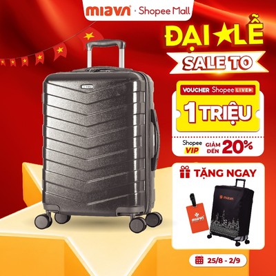 [VOUCHER 1 TRIỆU] Vali Kéo MIAvn Pisani VITTA - Vali Xách Tay size 20 , Nhựa PC Cao Cấp, Tích Hợp Cổng Sạc Dự Phòng