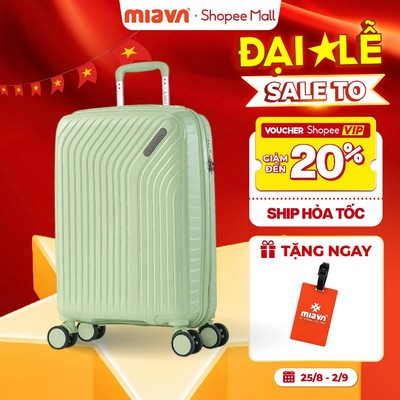 Vali Kéo MIA Du Lịch Larita RICO - Size 20/24/28, Nhựa PP Siêu Bền, Hạn Chế Bể Vỡ, Khoá Số TSA, Bảo Hành Trọn Đời