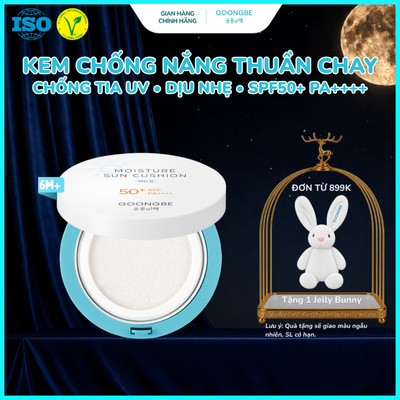 Cushion Chống Nắng Vật Lý Thuần Chay GOONGBE Moisture Sun Cushion 14g
