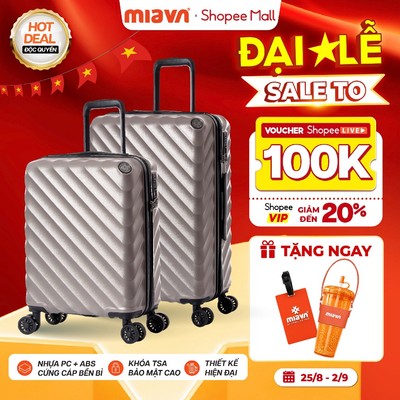 [COMBO ĐỘC QUYỀN] 2 Vali Kéo MIAvn Larita WENY - Size 22/24/28, Nhựa PC/ABS Cứng Cáp Bền Bỉ, Bảo Hành Trọn Đời