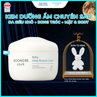 [Da Siêu Khô] Kem Dưỡng Ẩm Cho Bé Bản Chuyên Sâu Chứa Hạt Dưỡng Ẩm GOONGBE Baby Deep Moisture Cream 100ml