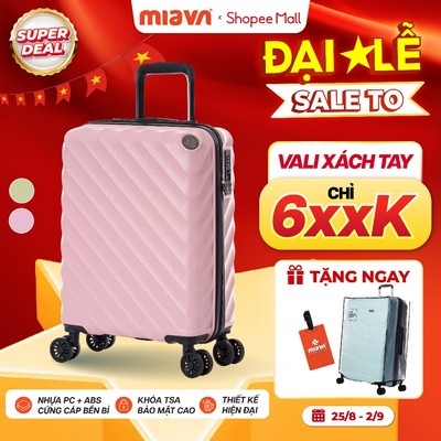 [XẢ HÀNG] Vali Kéo MIAvn Du Lịch Larita WENY Size 20 Inch - Chất Liệu PC/ABS Bền Bỉ, Khóa TSA An Toàn