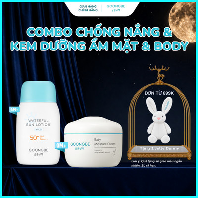 Combo Kem Chống Nắng Vật Lý Thuần Chay Và Kem Dưỡng Ẩm Moisture Cream
