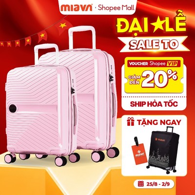 Combo 2 Vali Kéo MIAvn Pisani DEMILI - Size 20/24/28 Nhựa PP Bền Bỉ, Dây Kéo Đôi, Ngăn Nới Rộng, Bảo Hành Trọn Đời