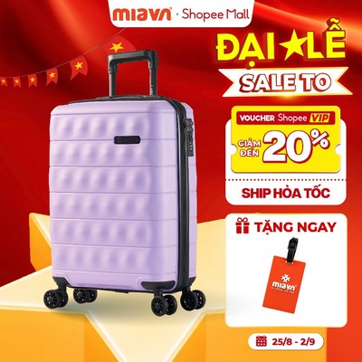 Vali Kéo MIAvn Larita REY Size 20/24 Inch - Nhựa PP Siêu Bền, Hạn Chế Bể Vỡ, Khoá Số, Bánh Xe Đôi, Bảo Hành Trọn Đời