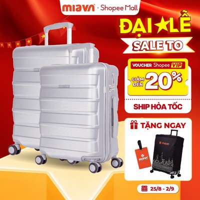 Combo 2 Vali Kéo Pisani TATTI - Size 20/24/28 inch, Nhựa PC Cao Cấp, Khoá Số TSA, Khay Để Nước, Bảo Hành Trọn Đời
