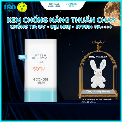 Thanh Lăn Chống Nắng Vật Lý Thuần Chay GOONGBE Fresh Sun Stick 23g