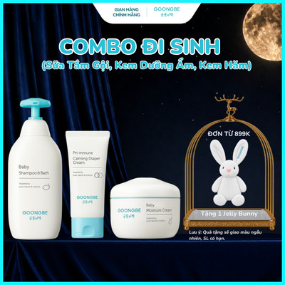 Combo Đi Sinh 3 Món Gồm Sữa Tắm Gội, Kem Chống Hăm, Kem Dưỡng Ẩm Cho Bé Từ Sơ Sinh