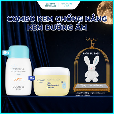 Combo Kem Dưỡng Ẩm Goongbe Cooling Gel Làm Dịu & Kem Chống Nắng SPF50+ PA++++
