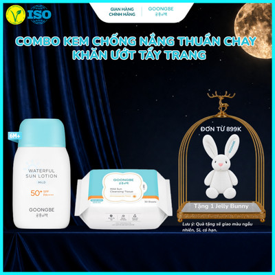 [DEAL TIẾT KIỆM] Combo Kem Chống Nắng Thuần Chay & Khăn Ướt Tẩy Trang Chống Nắng Cho Bé Từ 6 Tháng