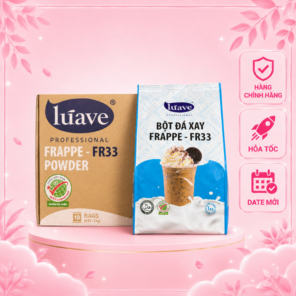 Bột Đá Xay FR33 Luave Nguyên Thùng 10 Gói x 1kg | Bột Nền Đá Xay, Nguyên Liệu Pha Chế Đồ Uống