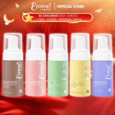 Dung dịch vệ sinh phụ nữ Emmie Anti-Odor Soothing Hỗ Trợ Làm Sạch Dịu Nhẹ Đạt Chứng Nhận Pasteur Chai 100ml 5 MÙI