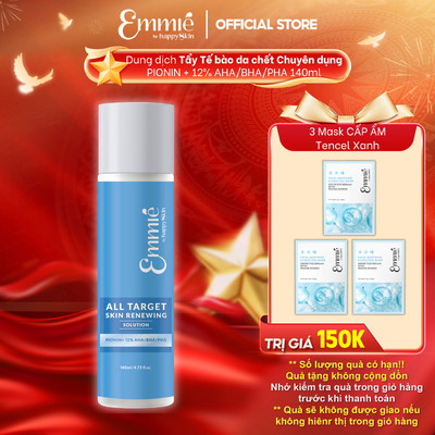Toner tẩy tế bào chết Emmie 12% AHA BHA PHA Cải Thiện Bề Mặt Da Hỗ Trợ Giảm Mụn - Bổ Sung Pionin Chai 140ml