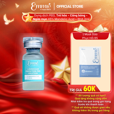 Dung dịch tẩy tế bào chết Emmie Luminclear Perfection Peel Cải thiện mụn Hỗ Trợ Làm Sạch Da giúp da Căng bóng Chai 2ml
