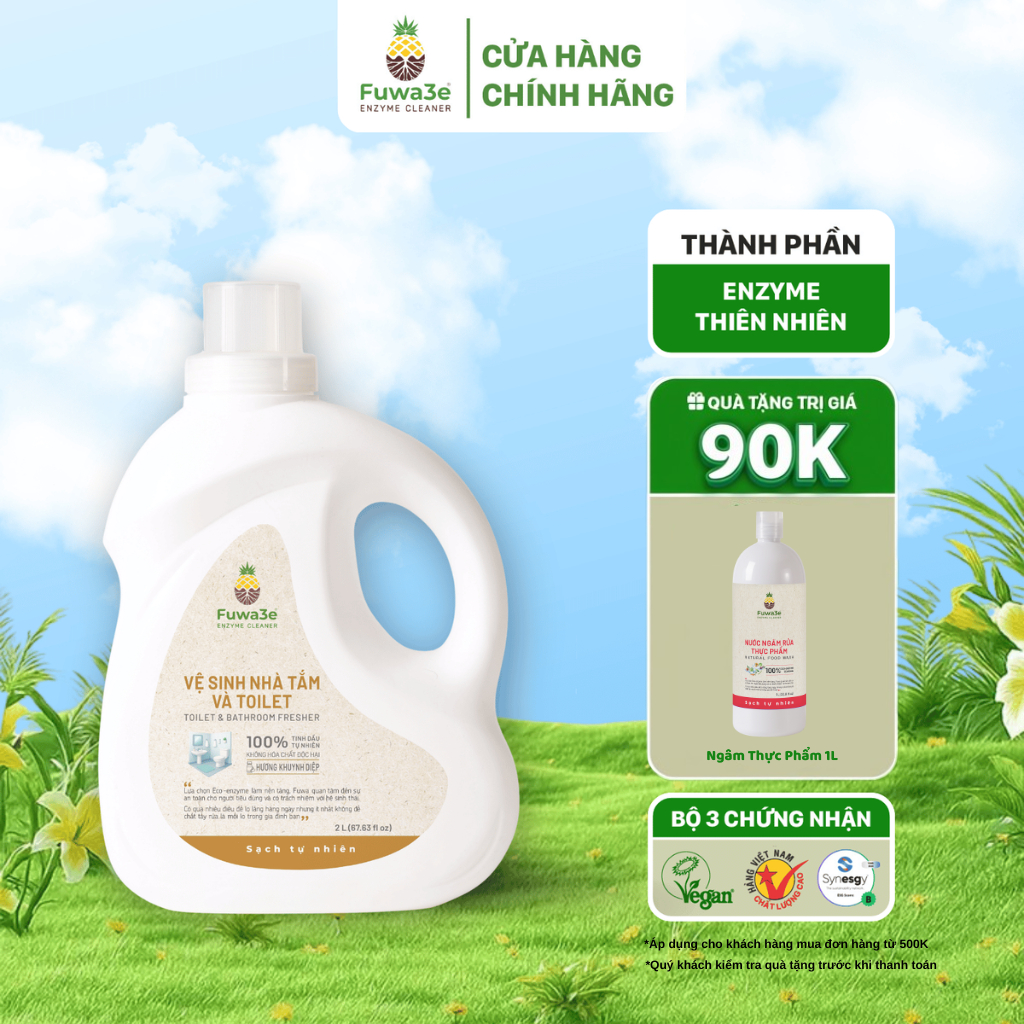 Can Tẩy Bồn Cầu Sinh Học Fuwa3e Diệt Khuẩn Khử Mùi Tẩy Sạch Vết Ố Vàng An Toàn Da Tay