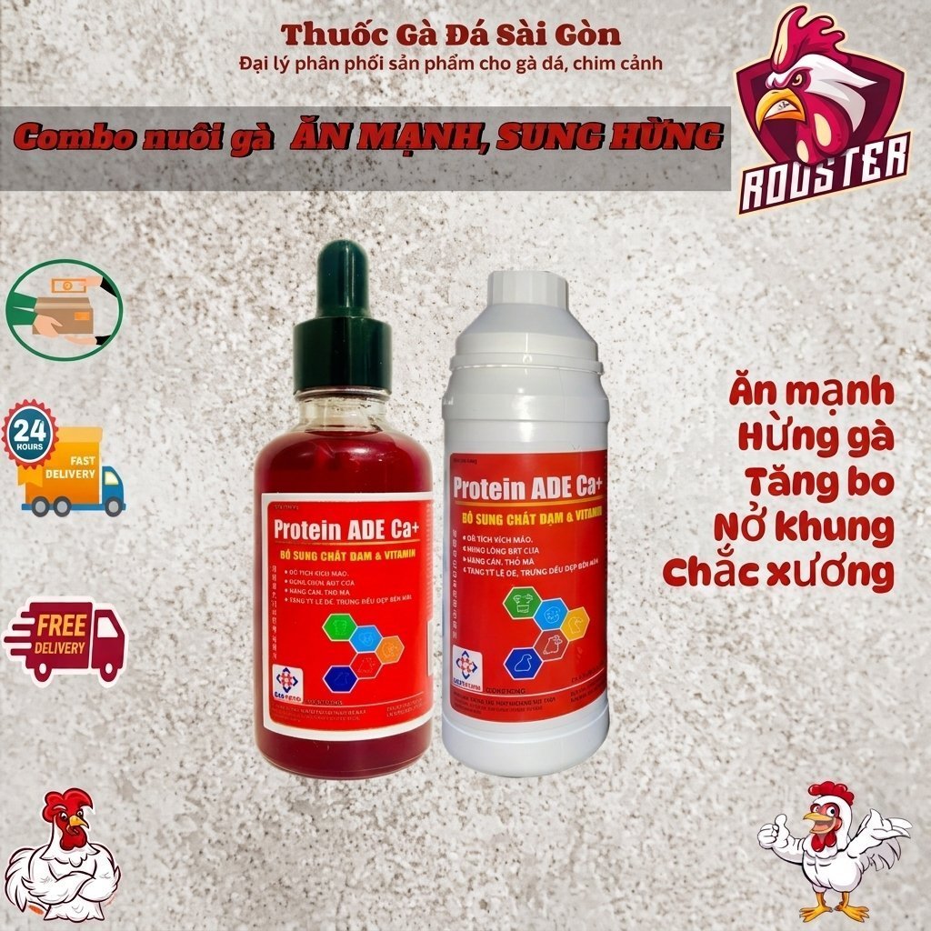 Protein Ade Ca+ Nở khung xương, chắc xương, tăng bo, hừng gà