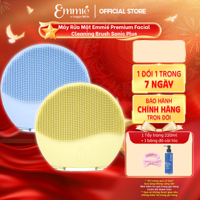 Máy rửa mặt Emmie Premium Facial Cleansing Brush SONIC PLUS Thiết Kế 2 Mặt Hỗ Trợ Làm Sạch Da - Phù Hợp Từng Vùng Da