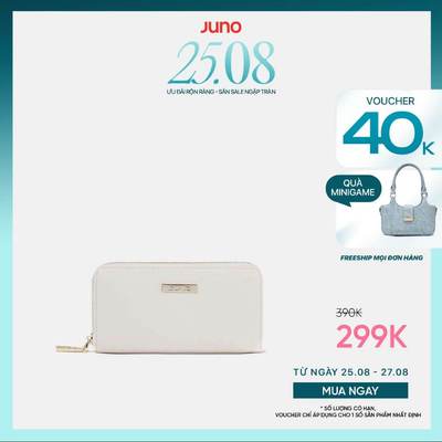 Ví Nữ Cầm Tay Thời Trang JUNO Hoạ Tiết Vân Chìm Thời Trang VI052