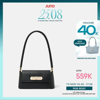 Túi Xách Nữ Thời Trang JUNO Cỡ Nhỏ Baguette Đeo Vai Khoá Xoay TXN832