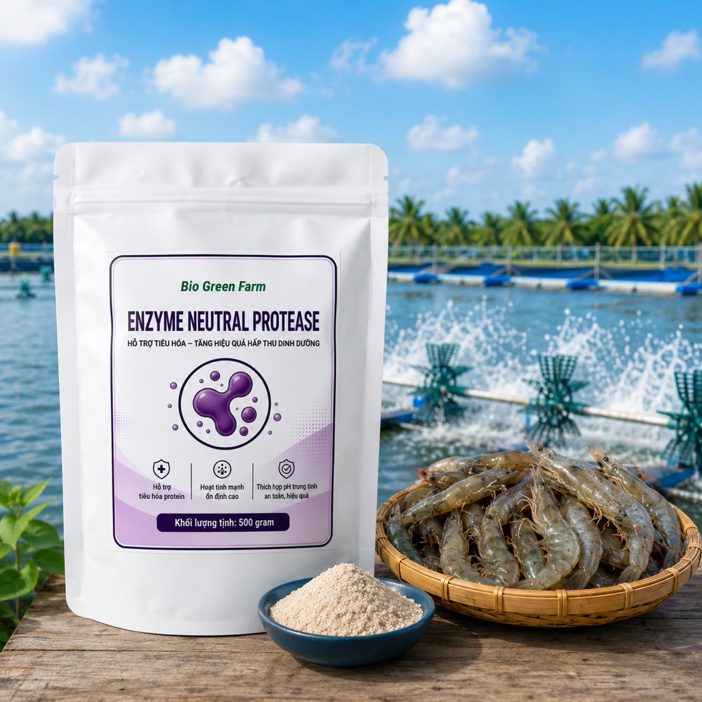 Enzyme Neutral Protease Nguyên Liệu Nhập Khẩu Gói Chiết Lẻ 500G