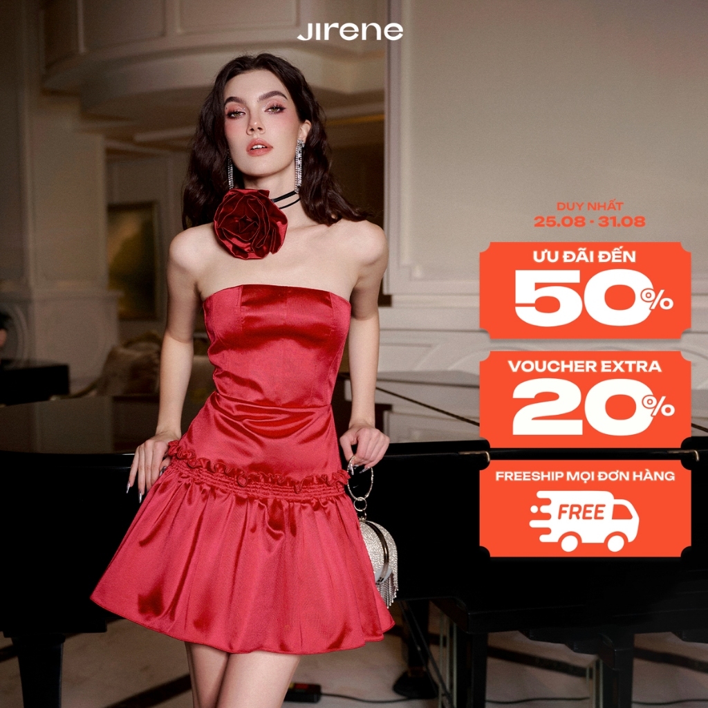 UP TO 70% + VC HOT 200K || JIRENE - Đầm - ROSIE DRESS - JIN2D09