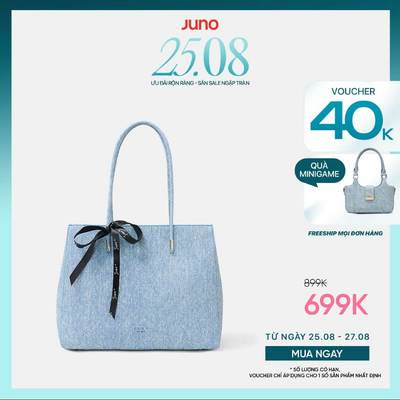 Túi Xách Nữ Thời Trang JUNO Cỡ Lớn Tote Lớn Trang Trí Nơ Ruy Băng TXL099