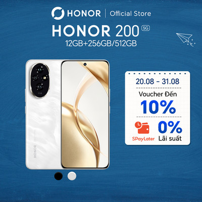 Điện Thoại Honor 200 5G 12GB + 256/512GB | Bộ 3 AI Camera 50MP, Sạc Nhanh 100W | Snapdragon 7 Gen 3 | BH 18 Tháng