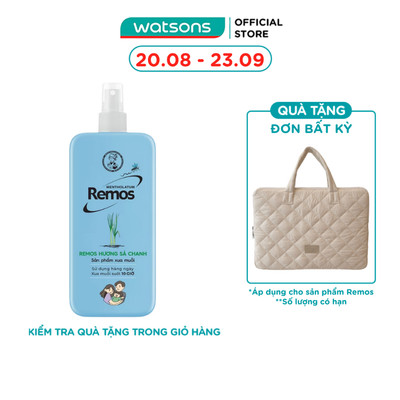 Xịt Chống Muỗi Remos Hương Sả Chanh 150ml