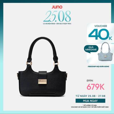 Túi Xách Nữ Thời Trang JUNO Cỡ Nhỏ Phối Khoá Trang Trí TXN903