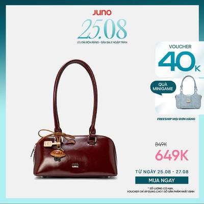 Túi Xách Nữ Thời Trang JUNO Cỡ Trung Trang Trí Charm Croissant TXT323