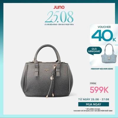 Túi Xách Nữ Thời Trang JUNO Cỡ Nhỏ Tay Cầm Nơ Phối Charm TXN973